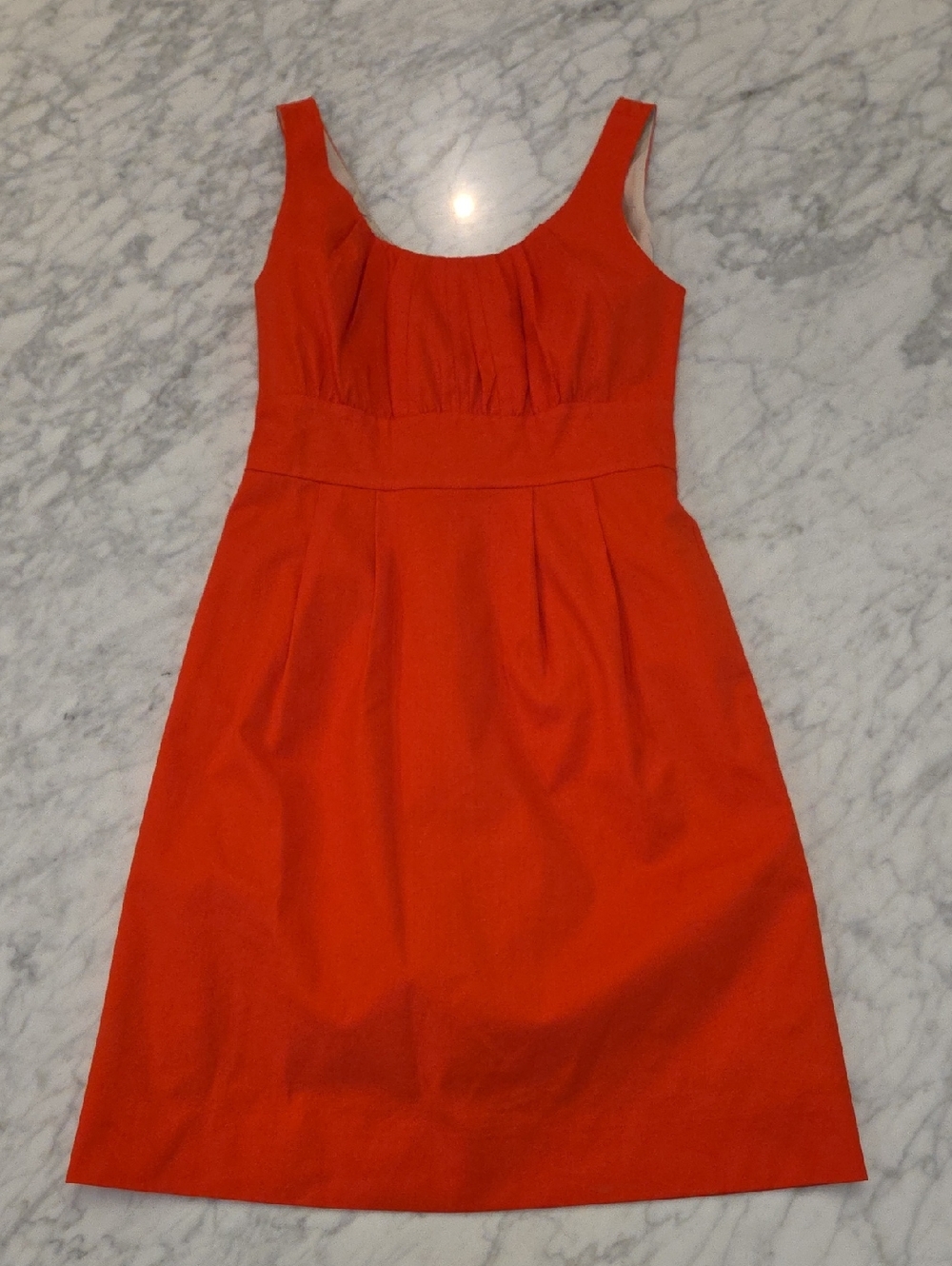 J. Crew Poppy Red Sleeveless Fit-and-Flare Dress